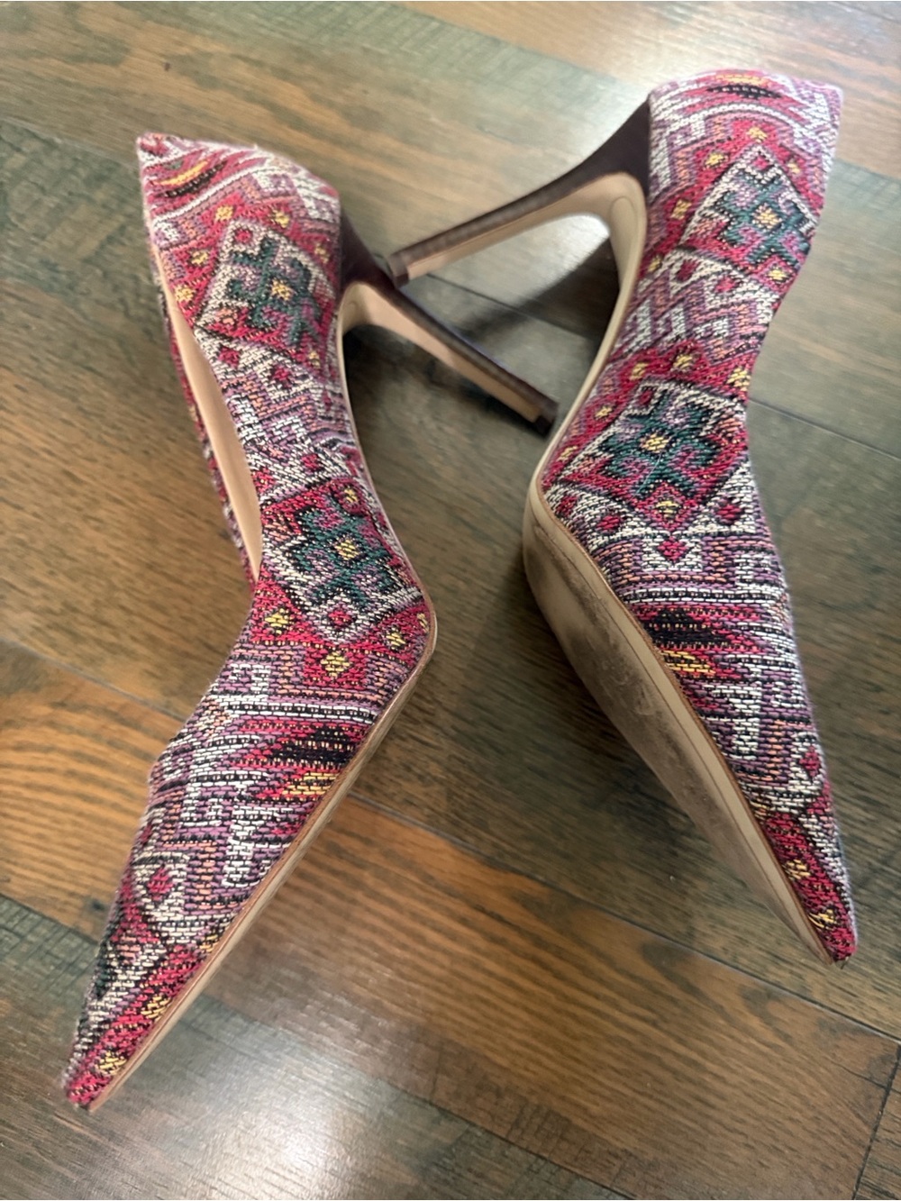 Sam Edelman Hazel Navajo Weave Stiletto Heels Aztec Western Size 11 - Picture 4 of 5